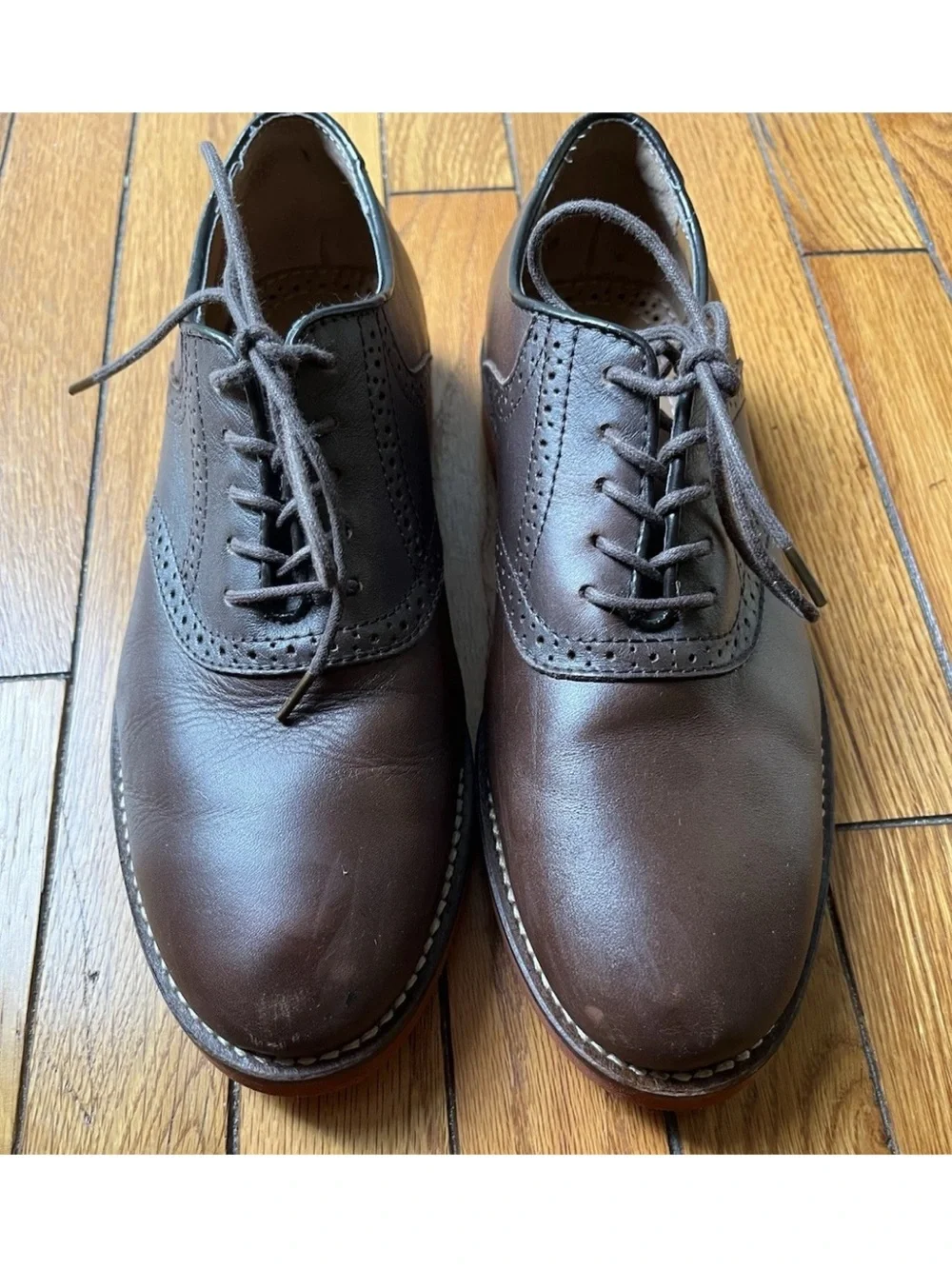 G.H. Bass & Co. Burlington Saddle Oxford Shoes Men’s 9.5D Brown on Brown